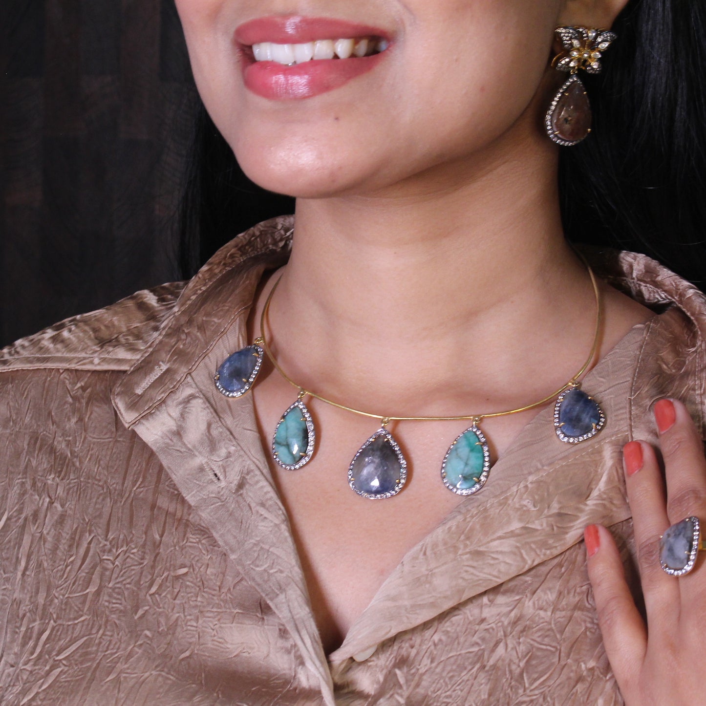 Mystic Blue Gemstone Set
