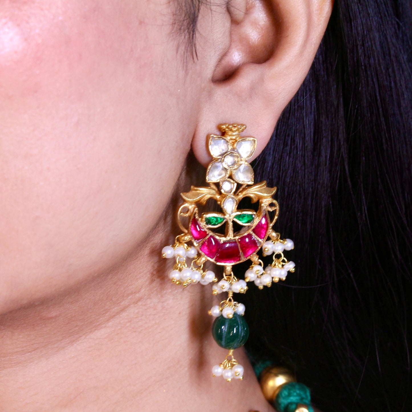 Peacock Royale Kundan Necklace Set