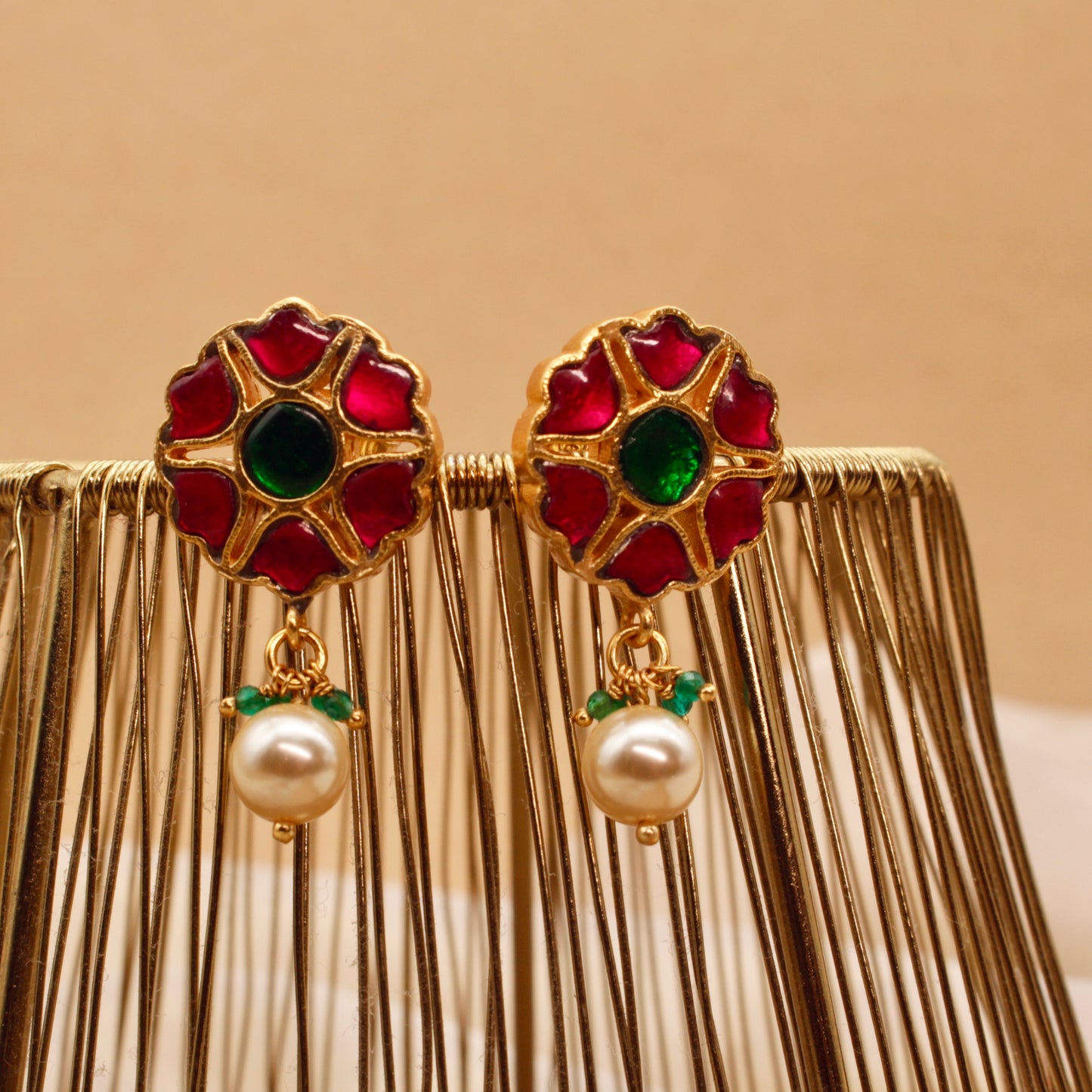Ruby Blossom Studs