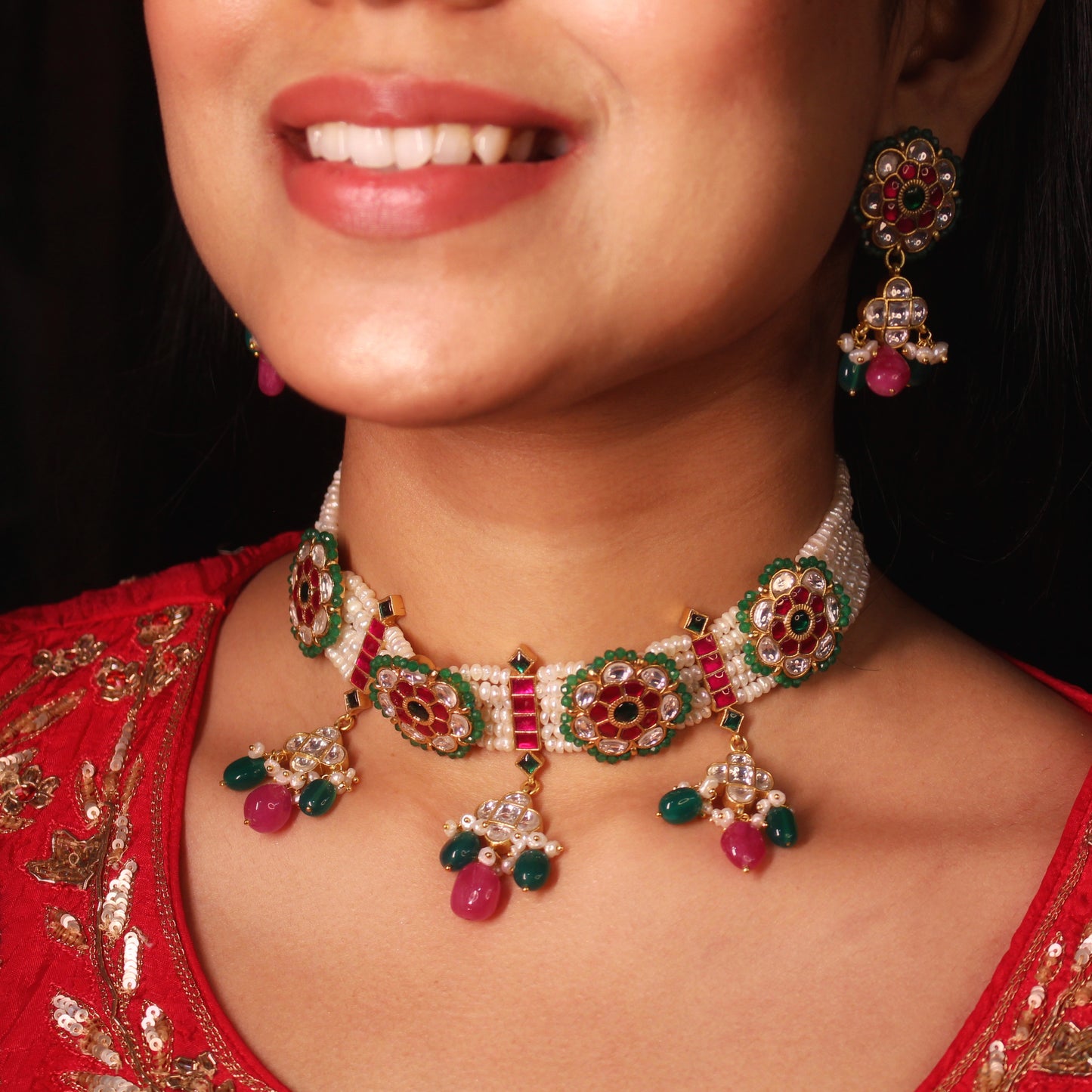Kundan & Pearl Classic Choker