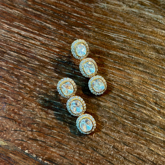 Emerald Glow Kundan Drops
