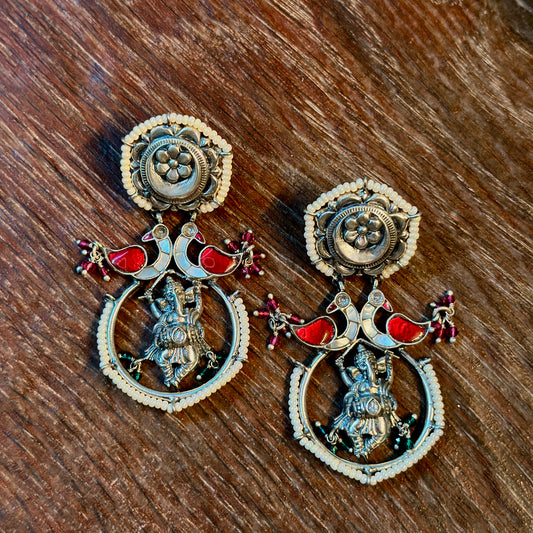 Heritage Gold Peacock Jhumkas