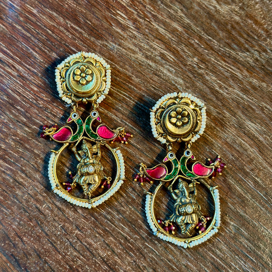 Divine Grace Peacock Jhumkas