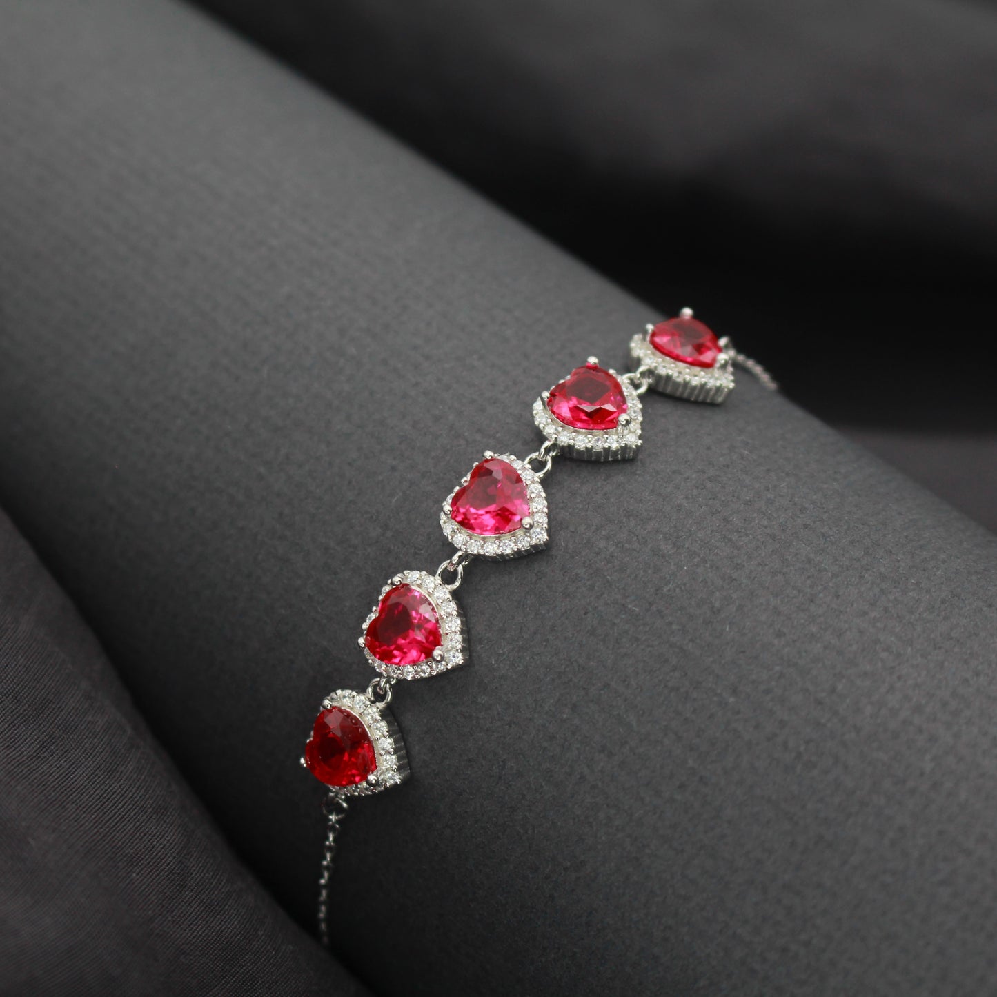Crimson Heart Aura Bracelet