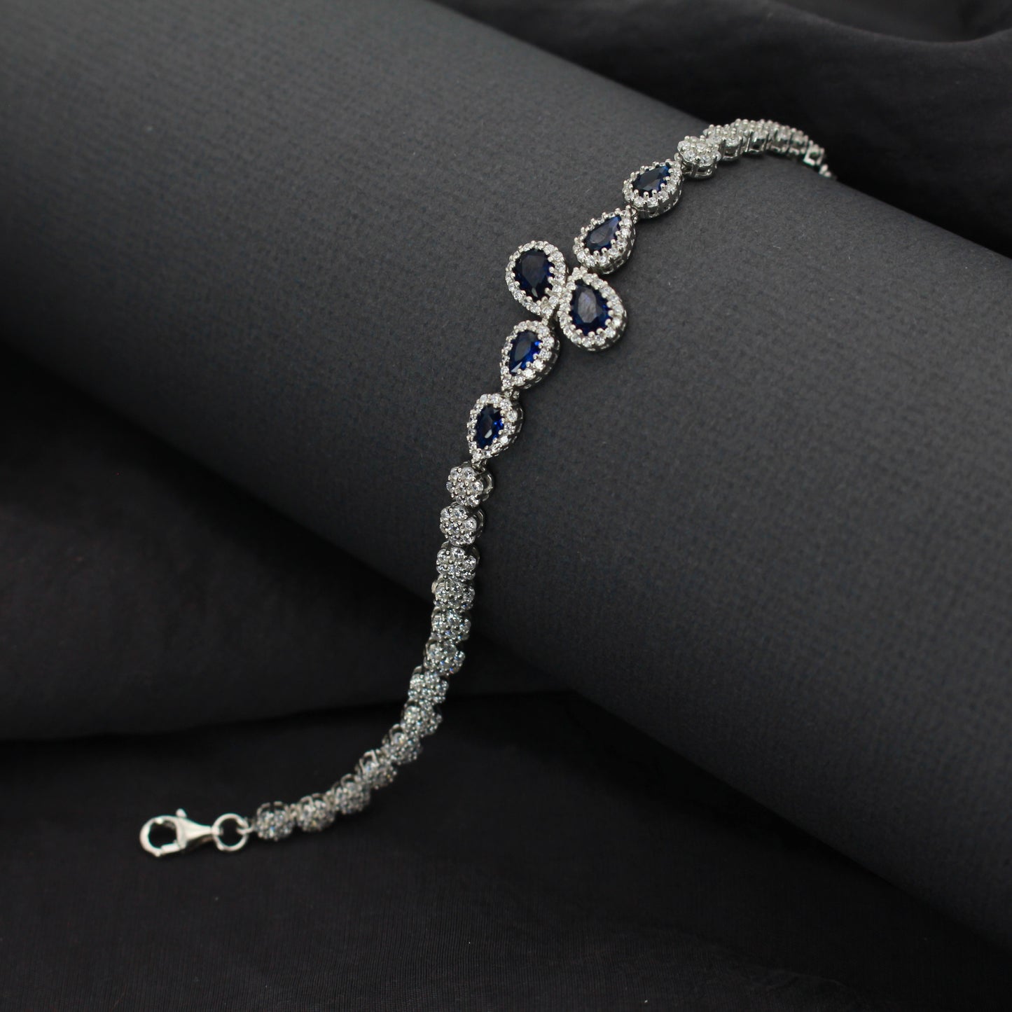 Midnight Bloom Sapphire Bracelet