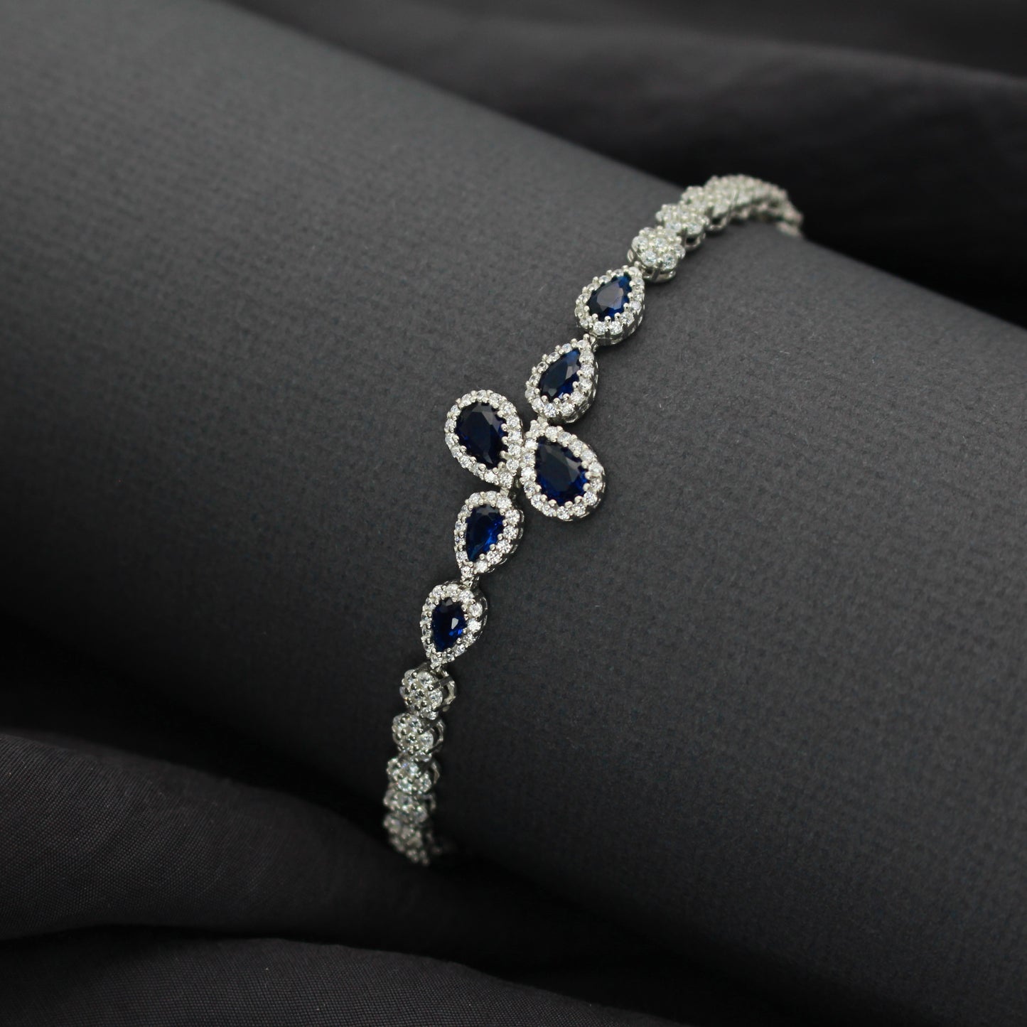 Midnight Bloom Sapphire Bracelet