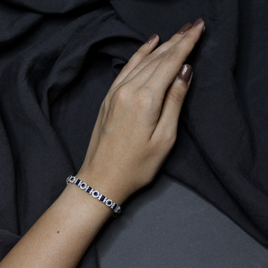 Blue Royale Halo Bracelet