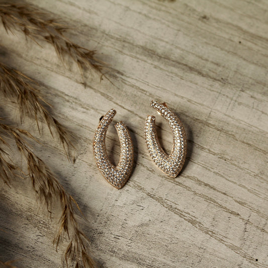 Golden Crescent Hoops