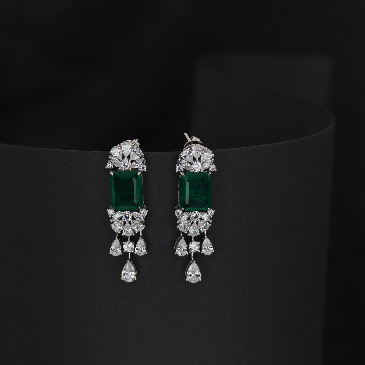 Emerald Cascade Danglers