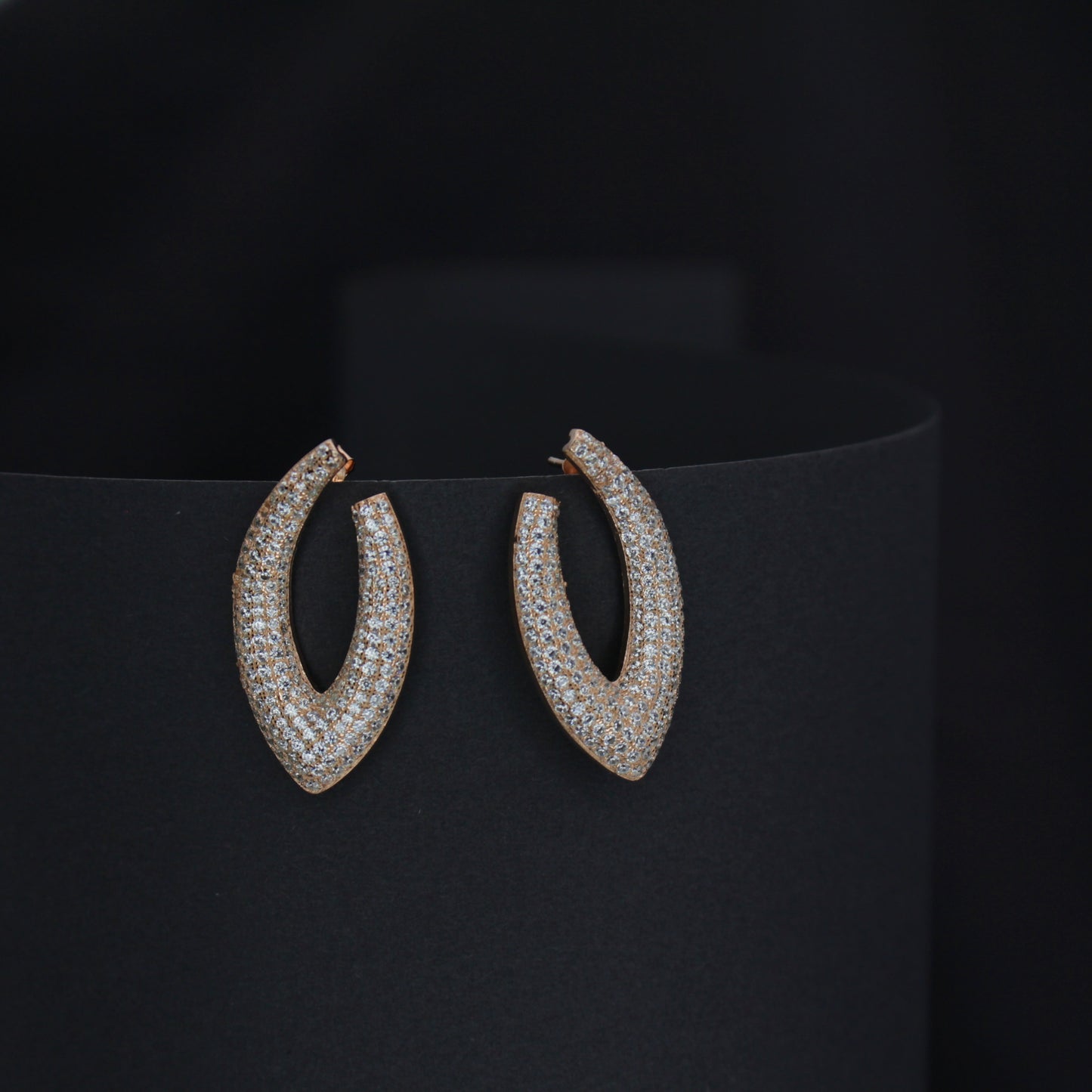 Golden Crescent Hoops
