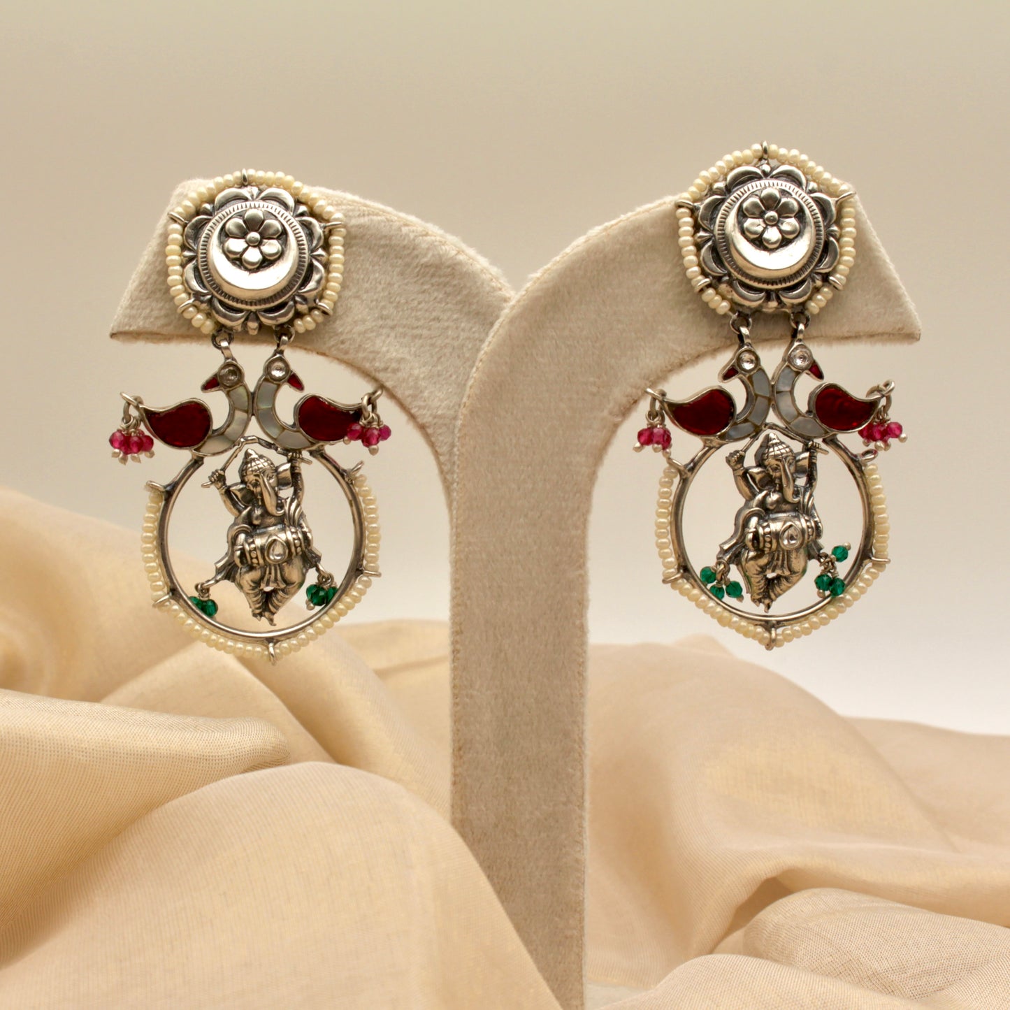 Heritage Gold Peacock Jhumkas