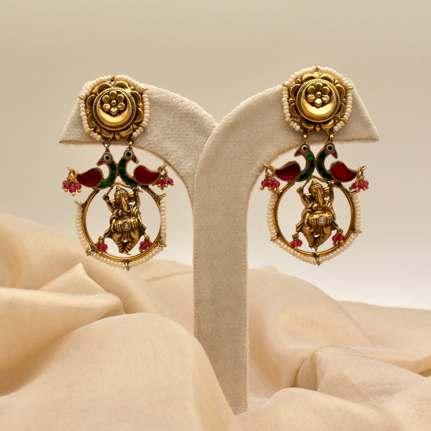 Divine Grace Peacock Jhumkas