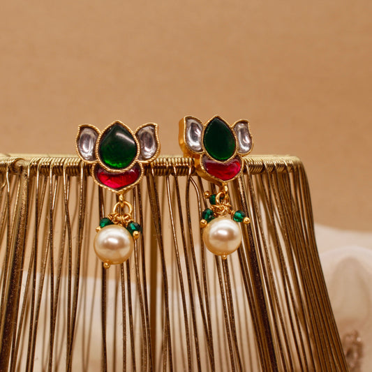 Green Kundan Earring