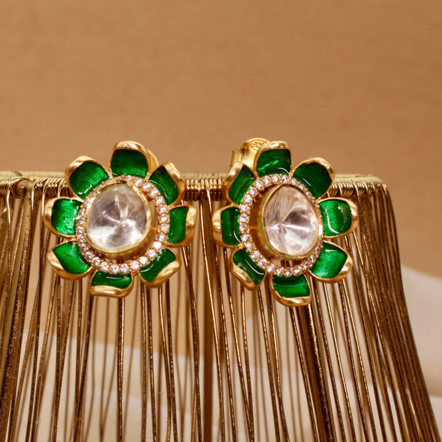 Emerald Bloom Studs