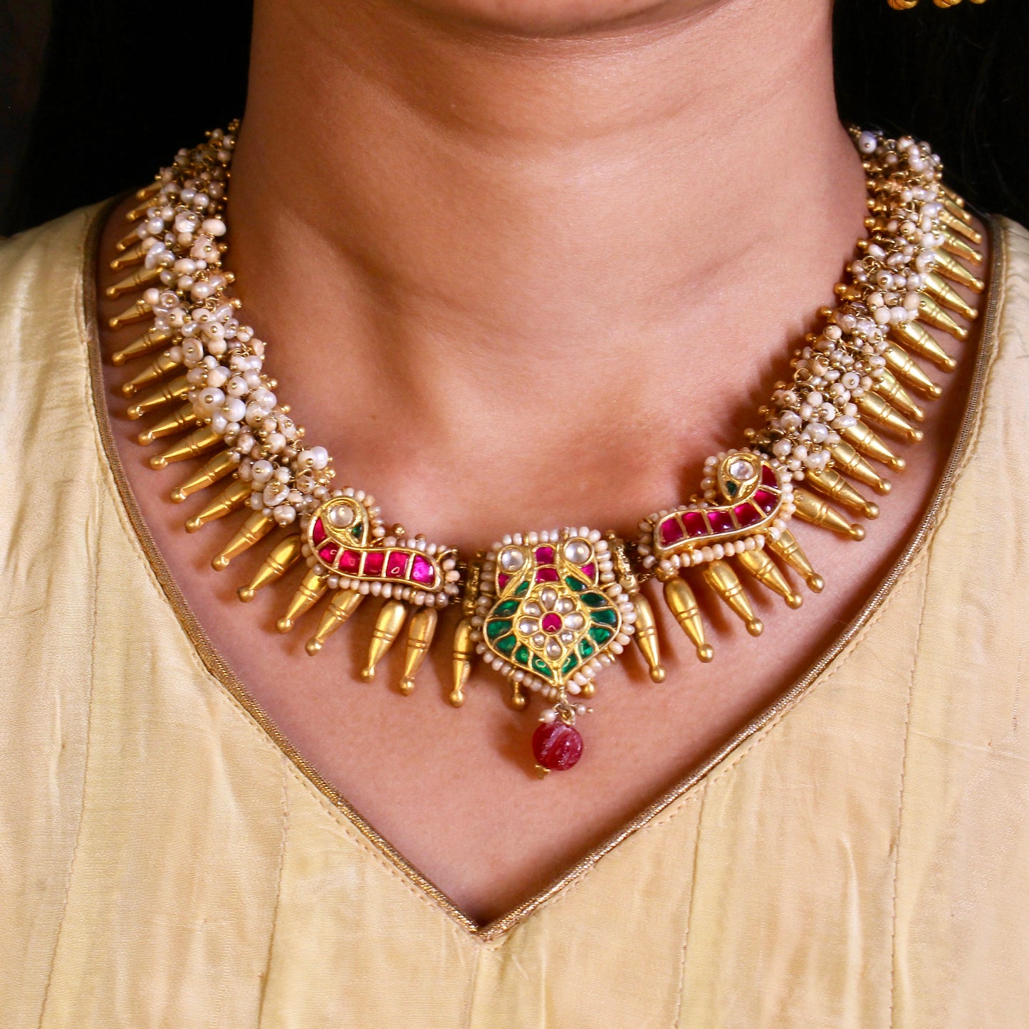 Heritage Pearl & Kundan Choker Set