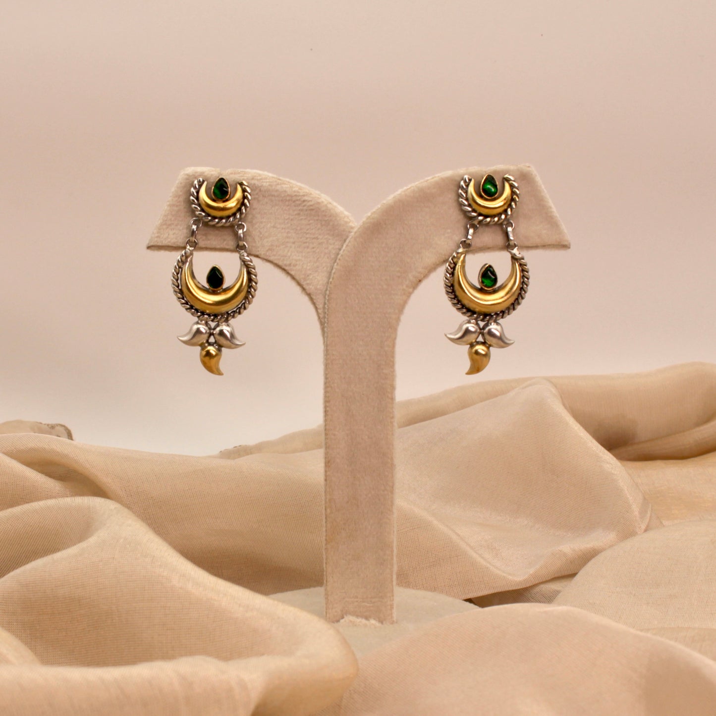 Emerald Cascade Dangler Earrings