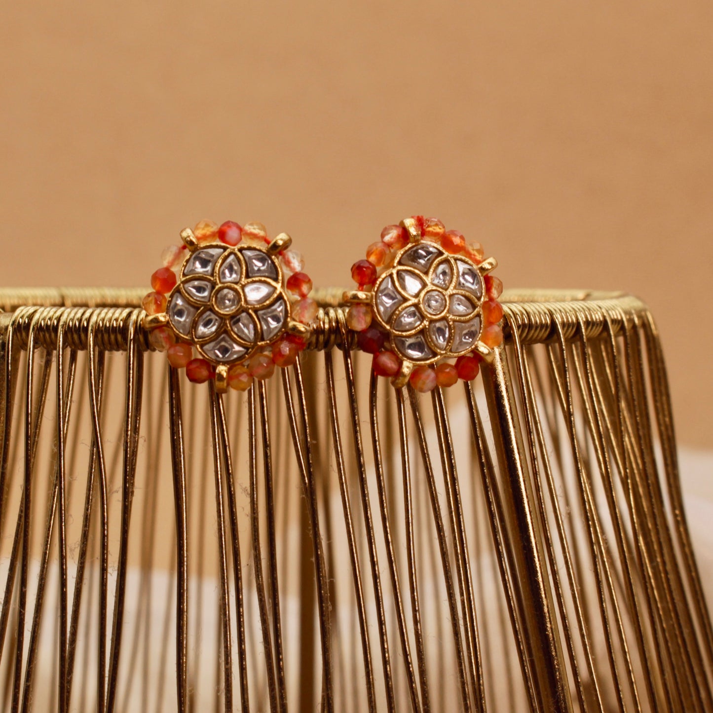 Floral Kundan Studs