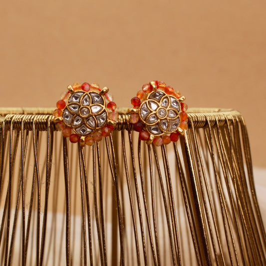 Floral Kundan Studs