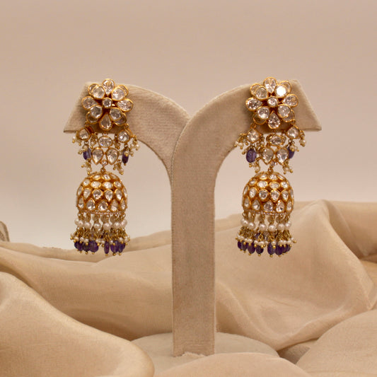 Emerald Bloom Jhumkas